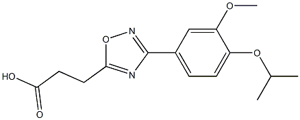 3-[3-(4-isopropoxy-3-methoxyphenyl)-1,2,4-oxadiazol-5-yl]propanoic acid 结构式