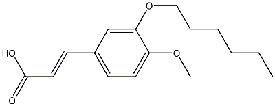 3-[3-(hexyloxy)-4-methoxyphenyl]prop-2-enoic acid 结构式