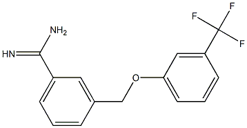 3-[3-(trifluoromethyl)phenoxymethyl]benzene-1-carboximidamide 结构式