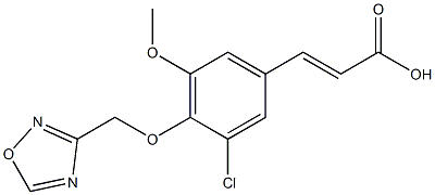 3-[3-chloro-5-methoxy-4-(1,2,4-oxadiazol-3-ylmethoxy)phenyl]prop-2-enoic acid 结构式