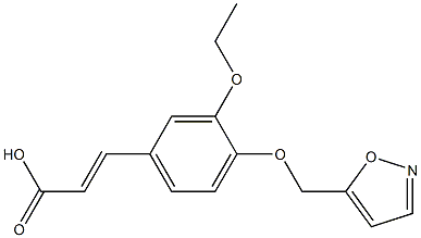 3-[3-ethoxy-4-(1,2-oxazol-5-ylmethoxy)phenyl]prop-2-enoic acid 结构式