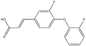 3-[3-fluoro-4-(2-fluorophenoxy)phenyl]prop-2-enoic acid 结构式