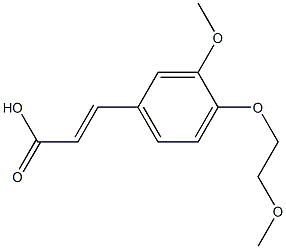 3-[3-methoxy-4-(2-methoxyethoxy)phenyl]prop-2-enoic acid 结构式