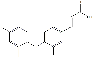 3-[4-(2,4-dimethylphenoxy)-3-fluorophenyl]prop-2-enoic acid 结构式