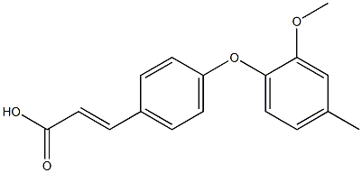 3-[4-(2-methoxy-4-methylphenoxy)phenyl]prop-2-enoic acid 结构式