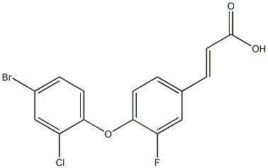 3-[4-(4-bromo-2-chlorophenoxy)-3-fluorophenyl]prop-2-enoic acid 结构式
