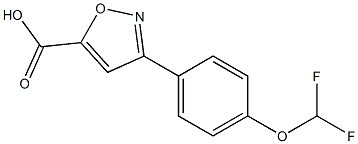 3-[4-(difluoromethoxy)phenyl]-1,2-oxazole-5-carboxylic acid 结构式