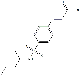 3-[4-(pentan-2-ylsulfamoyl)phenyl]prop-2-enoic acid 结构式