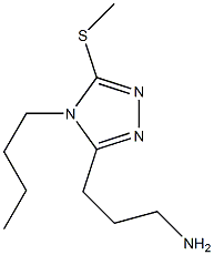 3-[4-butyl-5-(methylthio)-4H-1,2,4-triazol-3-yl]propan-1-amine 结构式