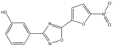 3-[5-(5-nitrofuran-2-yl)-1,2,4-oxadiazol-3-yl]phenol 结构式