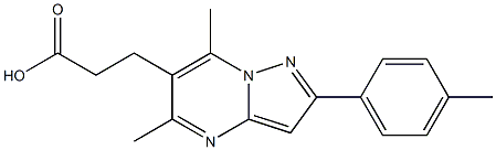 3-[5,7-dimethyl-2-(4-methylphenyl)pyrazolo[1,5-a]pyrimidin-6-yl]propanoic acid 结构式