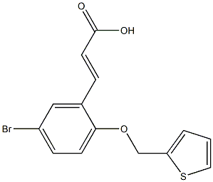 3-[5-bromo-2-(thiophen-2-ylmethoxy)phenyl]prop-2-enoic acid 结构式