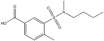 3-[butyl(methyl)sulfamoyl]-4-methylbenzoic acid 结构式