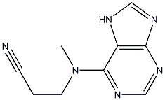 3-[methyl(7H-purin-6-yl)amino]propanenitrile 结构式