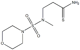 3-[methyl(morpholine-4-sulfonyl)amino]propanethioamide 结构式