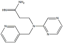 3-[pyrazin-2-yl(pyridin-3-ylmethyl)amino]propanimidamide 结构式