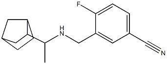 3-{[(1-{bicyclo[2.2.1]heptan-2-yl}ethyl)amino]methyl}-4-fluorobenzonitrile 结构式