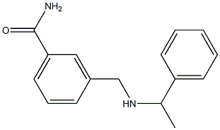 3-{[(1-phenylethyl)amino]methyl}benzamide 结构式