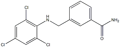 3-{[(2,4,6-trichlorophenyl)amino]methyl}benzamide 结构式