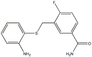 3-{[(2-aminophenyl)thio]methyl}-4-fluorobenzamide 结构式