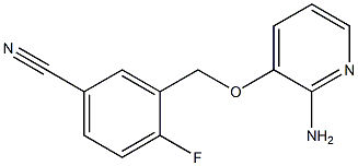 3-{[(2-aminopyridin-3-yl)oxy]methyl}-4-fluorobenzonitrile 结构式