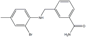 3-{[(2-bromo-4-methylphenyl)amino]methyl}benzamide 结构式