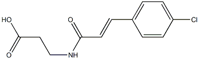 3-{[(2E)-3-(4-chlorophenyl)prop-2-enoyl]amino}propanoic acid 结构式