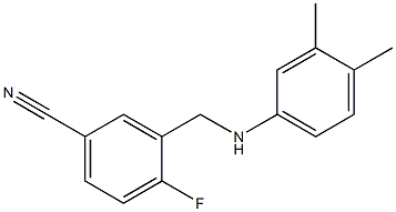 3-{[(3,4-dimethylphenyl)amino]methyl}-4-fluorobenzonitrile 结构式