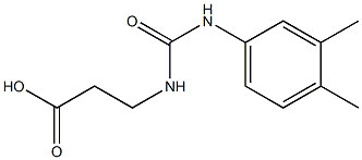 3-{[(3,4-dimethylphenyl)carbamoyl]amino}propanoic acid 结构式