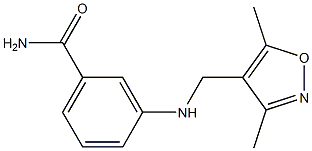 3-{[(3,5-dimethyl-1,2-oxazol-4-yl)methyl]amino}benzamide 结构式