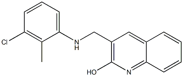 3-{[(3-chloro-2-methylphenyl)amino]methyl}quinolin-2-ol 结构式