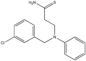 3-{[(3-chlorophenyl)methyl](phenyl)amino}propanethioamide 结构式