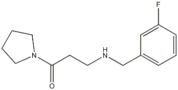 3-{[(3-fluorophenyl)methyl]amino}-1-(pyrrolidin-1-yl)propan-1-one 结构式