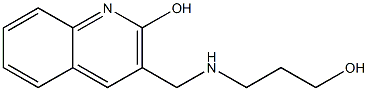 3-{[(3-hydroxypropyl)amino]methyl}quinolin-2-ol 结构式