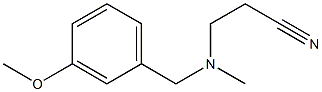 3-{[(3-methoxyphenyl)methyl](methyl)amino}propanenitrile 结构式