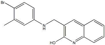 3-{[(4-bromo-3-methylphenyl)amino]methyl}quinolin-2-ol 结构式