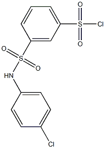 3-{[(4-chlorophenyl)amino]sulfonyl}benzenesulfonyl chloride 结构式