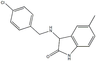 3-{[(4-chlorophenyl)methyl]amino}-5-methyl-2,3-dihydro-1H-indol-2-one 结构式