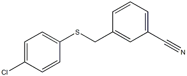 3-{[(4-chlorophenyl)sulfanyl]methyl}benzonitrile 结构式