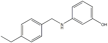 3-{[(4-ethylphenyl)methyl]amino}phenol 结构式