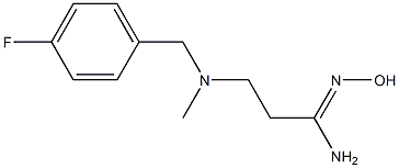 3-{[(4-fluorophenyl)methyl](methyl)amino}-N'-hydroxypropanimidamide 结构式