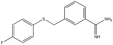 3-{[(4-fluorophenyl)sulfanyl]methyl}benzene-1-carboximidamide 结构式