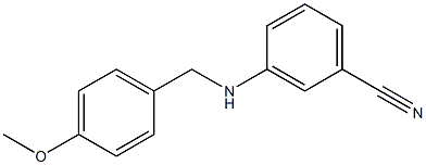 3-{[(4-methoxyphenyl)methyl]amino}benzonitrile 结构式