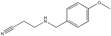 3-{[(4-methoxyphenyl)methyl]amino}propanenitrile 结构式