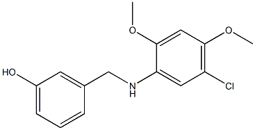 3-{[(5-chloro-2,4-dimethoxyphenyl)amino]methyl}phenol 结构式
