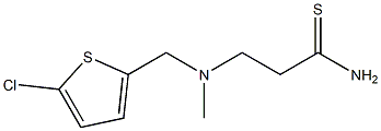 3-{[(5-chlorothiophen-2-yl)methyl](methyl)amino}propanethioamide 结构式