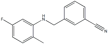 3-{[(5-fluoro-2-methylphenyl)amino]methyl}benzonitrile 结构式