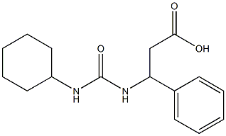 3-{[(cyclohexylamino)carbonyl]amino}-3-phenylpropanoic acid 结构式