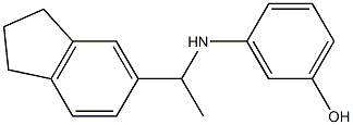 3-{[1-(2,3-dihydro-1H-inden-5-yl)ethyl]amino}phenol 结构式