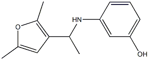 3-{[1-(2,5-dimethylfuran-3-yl)ethyl]amino}phenol 结构式